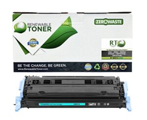 renewable toner compatible toner cartridge replacement for hp q6001a 124a color laserjet 1600 2600 2605 cm1015 cm1017 (cyan)