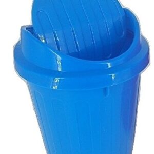 Desktop Mini Trash Can Rubbish Bin with Swing Lid (BLUE)