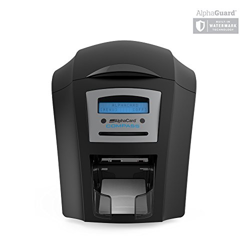 AlphaCard Compass Photo ID Card Printer (Standalone Printer, One-Sided Printer)