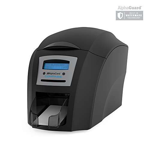 AlphaCard Compass Photo ID Card Printer (Standalone Printer, One-Sided Printer)