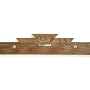 On The Wall Rug Hanger - Red Mahogany Stained Oak (42in)