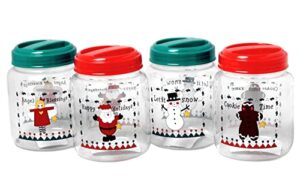 chef craft select holiday christmas storage jar, 5.5 inch, design may vary
