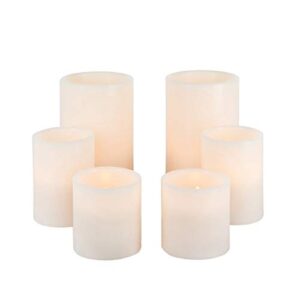 wax straight edge 1000-hour candles with soft glow flicker and full body glow™ (set of 6)