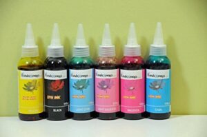 inkxpro 600ml high definition photo dye ink refill set for cis/ciss or refillable cartridges using t79 ink: stylus photo printers 1400, 1410, artisan 1430