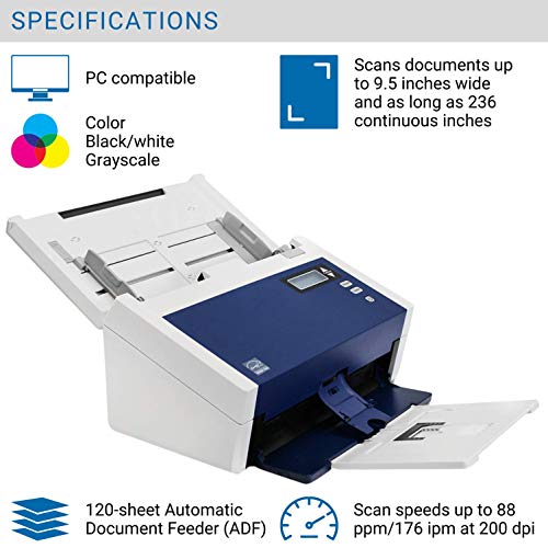 Xerox DocuMate 6480 Duplex Document Scanner for PC, Automatic Document Feeder