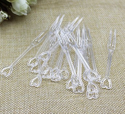 HugeStore 11 200 Pcs Disposable Plastic Cocktail Picks Sticks Fruit Cake Dessert Forks