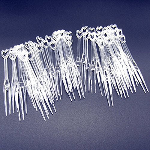 HugeStore 11 200 Pcs Disposable Plastic Cocktail Picks Sticks Fruit Cake Dessert Forks