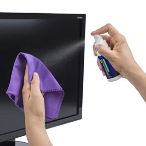 Screen Mom Screen Cleaner Kit for Laptop, Phone Cleaner, iPad, Eyeglass, LED, LCD, TV - Includes 2oz Spray and 2 Purple Cleaning Cloths