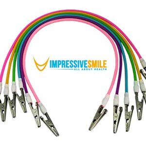 Impressive Smile 5 PCS Set Dental Colorful Sterilizable Silicone Bib Holder Clips - Colors May Vary