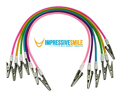 Impressive Smile 5 PCS Set Dental Colorful Sterilizable Silicone Bib Holder Clips - Colors May Vary