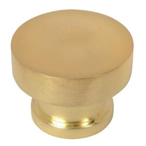 cosmas 10 pack 704bb brushed brass round contemporary cabinet hardware knob - 1-1/4" diameter