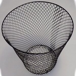 ESSENTIALS Black Wired Mesh Waste Basket 10.75 in Tall (2.72 Gallons = 10.89 Quarts = 10.3 Liters of Volume)