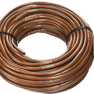 (100' ft Roll) - USA Made - 1/4-Inch x Irrigation/Hydroponics Dripline with 6-Inch Emitter Spacing (Brown) (100' Foot Roll)