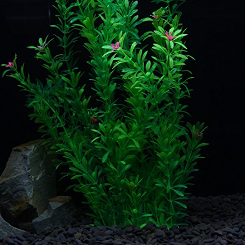 Tacobear Artificial Silk Aquarium Plants Live Fish Tank Plants Aquarium Fish Tank Decorations Betta Fish Tank Accessories Aquatic Plants (20 inch)