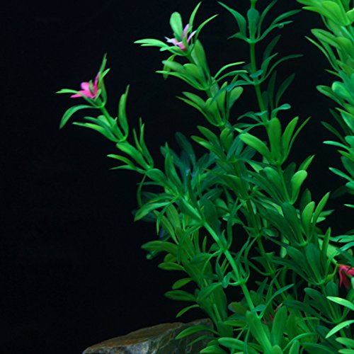 Tacobear Artificial Silk Aquarium Plants Live Fish Tank Plants Aquarium Fish Tank Decorations Betta Fish Tank Accessories Aquatic Plants (20 inch)