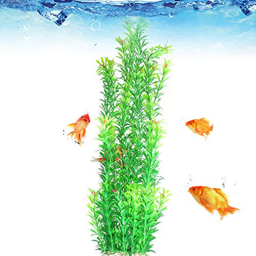 Tacobear Artificial Silk Aquarium Plants Live Fish Tank Plants Aquarium Fish Tank Decorations Betta Fish Tank Accessories Aquatic Plants (20 inch)