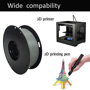 NOVAMAKER ABS Filament 1.75mm, Grey ABS 3D Printer Filament, 1kg Spool(2.2lbs), Dimensional Accuracy +/- 0.03mm, Fit FDM 3D Printer and 3D Pen