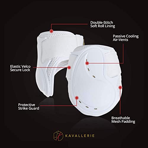 Kavallerie Classic Fetlock Boots, Impact-Absorbing and Air-Perforated Material, Durable & Evenly Distributes Pressure, Fetlock Injury Protection, Non- Slip with Soft Lining Show Jumping Boots