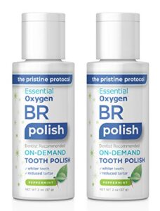 essential oxygen br on-demand tooth polish, peppermint, white,2 ounce (pack of 2)