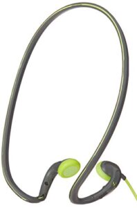 sennheiser pmx 684i fitness workout sports running and cycling earbud/in ear ultralight compatible with apple/iphone/ipad neckband headphone grey/green color headset sweat and water resistant
