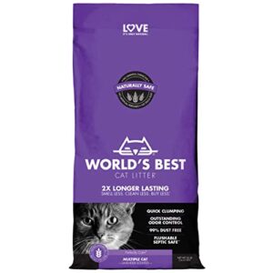 world's best cat litter multiple cat lavender scented 15 pounds