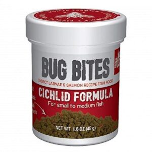 fluval bug bites cichlid formula for small/medium fish, 1.59-ounces