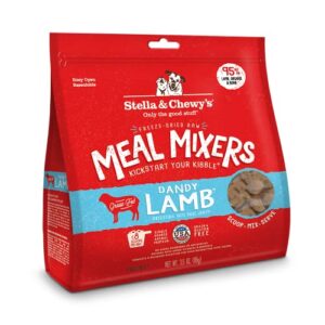 stella & chewy’s freeze dried raw dandy lamb meal mixer – dog food topper for small & large breeds – grain free, protein rich recipe – 3.5 oz bag