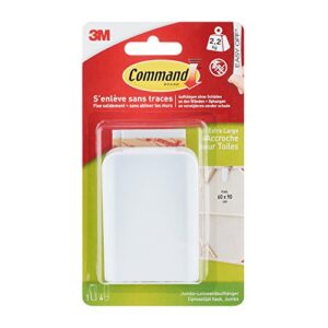 command 17045 jumbo canvas hanger, holds up to 2.2 kg, 1 hook, 4 large strips, green|red|silver|beige