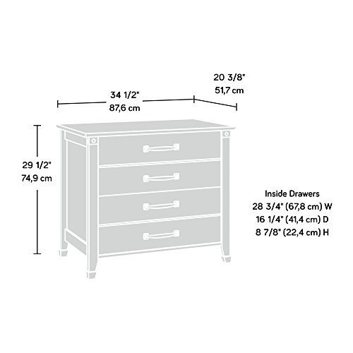 Sauder Carson Forge Lateral File, Coffee Oak finish