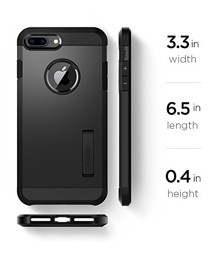 Spigen Tough Armor [2nd Generation] Designed for iPhone 8 Plus Case (2017) / Designed for iPhone 7 Plus Case (2016) - Black