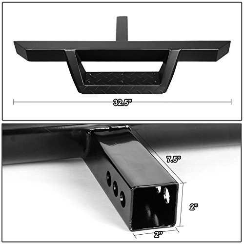 DNA MOTORING HITST-2-333-BK Hitst Class Iii 2" Receiver Trailer Tow Hitch Step Bar, Black