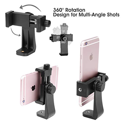 AFAITH Cell Phone Tripod Mount with Remote, Phone Holder Adapter Selfie Monopod with Adjustable Clamp for iPhone 14/14 Pro Max/13/13 Pro Max/12/12 Pro Max/11 Pro Max/11/Xs Max/X/8/8P/7/7P,Samsung