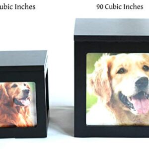 Heavenly Home Pet Keepsake Multiple Photo Cube Pet Urn for 1 to 4 Pictures Cremation Memorial for Pet Lovers Acrylic Glass Photo Protector Resting Place for Cat or Dog (90 Cubic Inches)