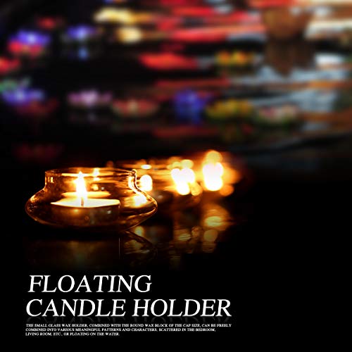 Creative Romantic Floating Tealight Candle Holder Set of 12 Clear Hard Borosilicate Glass Wedding Dinner Centerpiece Decoration