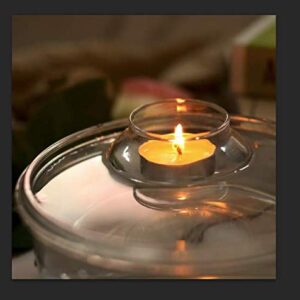 Creative Romantic Floating Tealight Candle Holder Set of 12 Clear Hard Borosilicate Glass Wedding Dinner Centerpiece Decoration