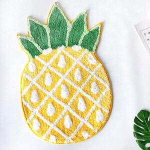 YOUSA Pineapple Area Rug for Living Room Pineapple Shaped Door Mat (39.3''x23.2'')