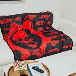 Gears of War Crimson Omen Guns Lightweight Fleece Throw Blanket | Super Soft Plush Blanket, Cozy Bedding Cover for Sofa and Couch, Room Essentials | Video Game Gifts and Collectibles | 50 x 60 Inches