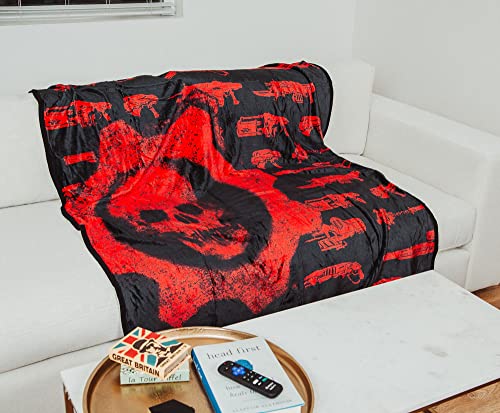 Gears of War Crimson Omen Guns Lightweight Fleece Throw Blanket | Super Soft Plush Blanket, Cozy Bedding Cover for Sofa and Couch, Room Essentials | Video Game Gifts and Collectibles | 50 x 60 Inches