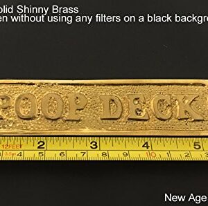 New Age Imports, Inc. Brass Poop Deck Sign 6" - Solid Brass Wall Plaque - Novelty Sign