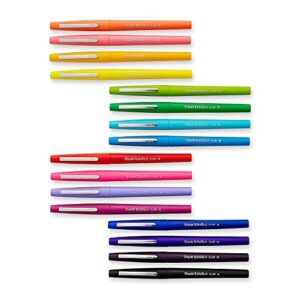 Paper Mate Flair Felt Tip Pens, Medium Point (0.7mm), Assorted Colors, 16 Count