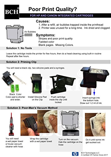 BCH Ink Refill Kit for PG-260 CL-261 TS5320 / PG-240 CL-241 Inkjet Printer Cartridges - First-Timer Kit with Tools - EZ30-T