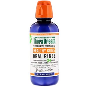 therabreath healthy gums oral rinse clean mint flavor 16 fl oz 473 ml