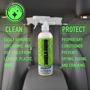 Nanoskin CLEAN N’ SHINE Interior Cleaner, Conditioner & Dressing 1 Gallon – Car Wash Interior Spray for Car Detailing | Restores Leather, Plastic & Vinyl Surfaces | For Cars, Trucks, Motorcycles, RVs