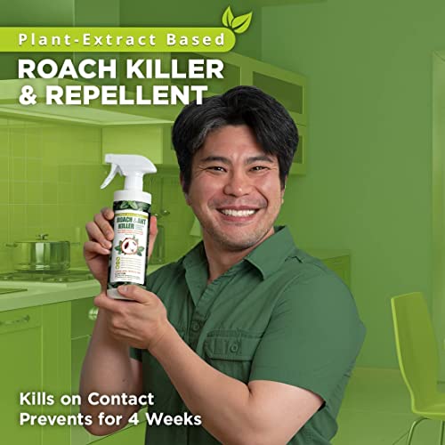 EcoVenger Roach & Ant Killer, Kills on Contact, Extended 4-Week Deterrence, Kills Ants & Other Indoor&Outdoor Crawling Insects, Natural & Non-Toxic, Pleasant Botanical Scent, Safe for Children & Pets