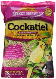 kaylor of colorado as-48660-2 2 lb (pack of 2) sweet harvest cockatiel without sunflower seeds bird food