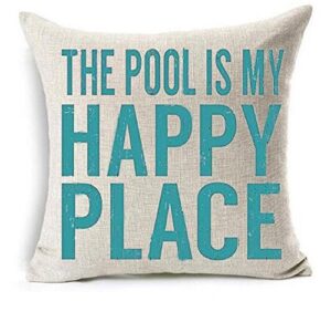 bnitoam summer beach phrases best gift cotton linen square decorative throw pillow cover cushion case for sofa bed couch outdoor pool 18 x 18 inch (1)