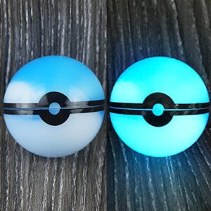 Glow in Dark Pokeball Wax Oil Silicone Jar Nonstick Herb Stash Container for Storage Sticky Concentrations,Pill,Lip Balm (Glowing Pokeball)
