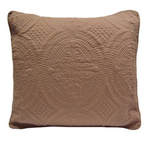 donna sharp throw pillow - ana mocha contemporary decorative throw pillow with textured pattern - square