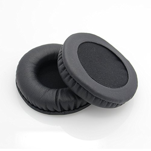 Replacement Ear Pads for Audio-Technica ATH-WS99, ATH-WS70, ATH-WS77, Sony MDR-V55, V500DJ, MDR-7502 Headphones - Black