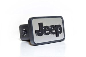 eurosport daytona- compatible with -, jeep euro-hitch plug- stainless steel insert with black jeep word